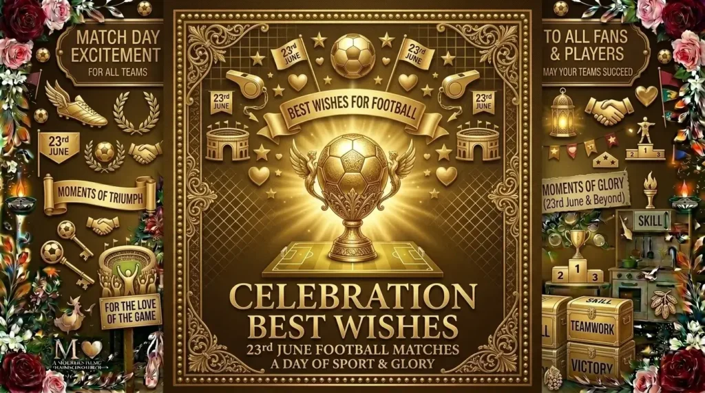 Celebration Best Wishes for 23rd June Football Matches