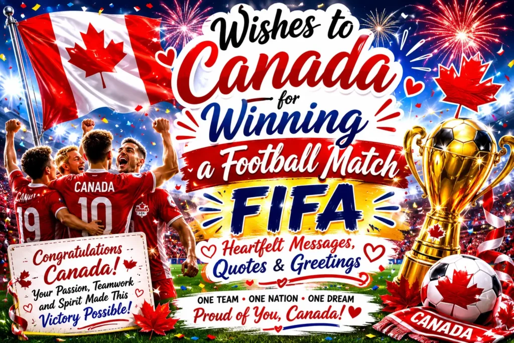 Inspirational Wishes to Canada for Winning a Football Match in FIFA