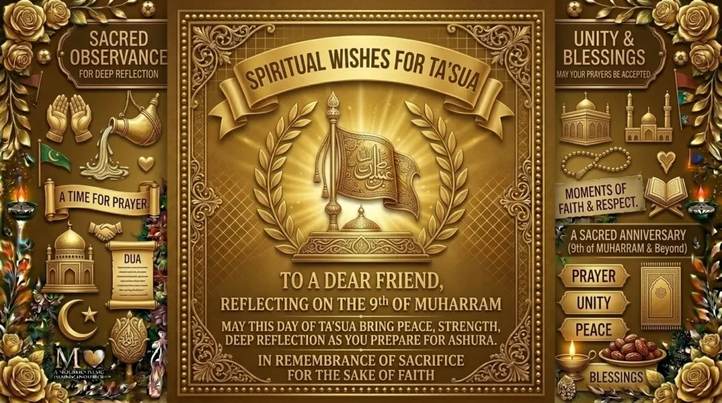 Spiritual Wishing the Importance of 9th Muharram to Muslim Friend