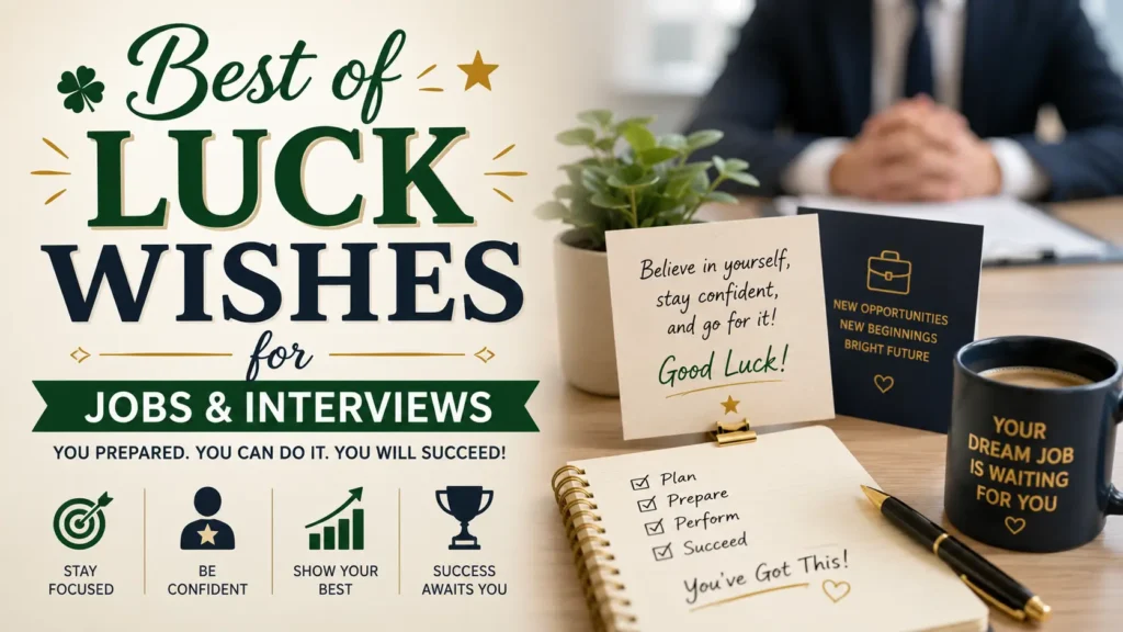 Best of Luck Wishes for Jobs & Interviews