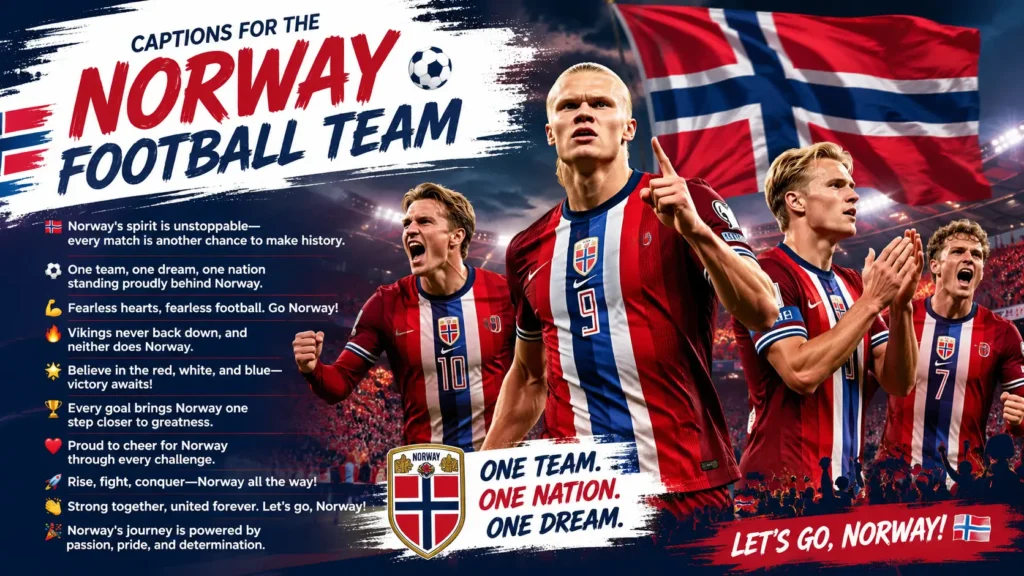Captions for the Norway Football Team