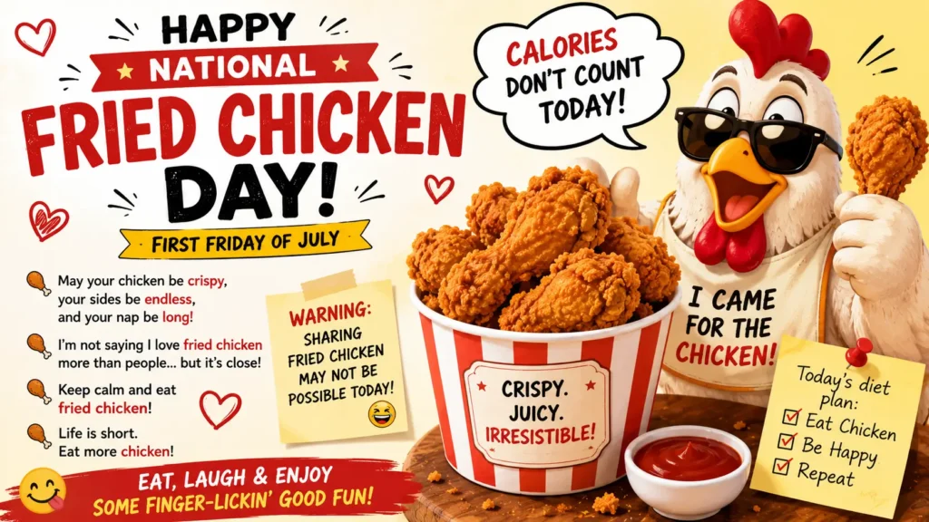 Funny National Fried Chicken Day Wishes