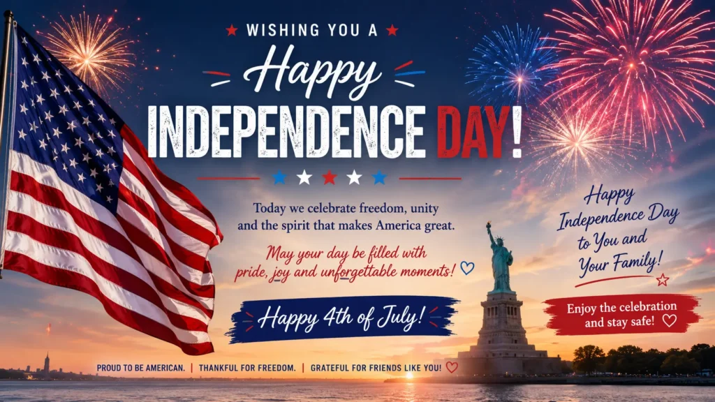 Heartfelt Wishes for Independence Day of the USA