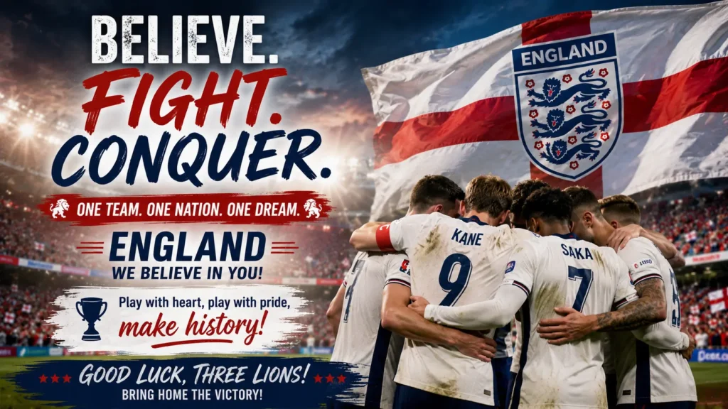 Inspirational Wishes for England to Win a Football Match in FIFA