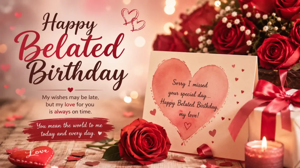 Romantic Happy Belated Birthday Wishes
