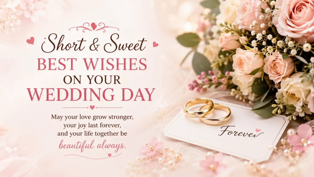 Short & Sweet Best Wishes on Your Wedding Day