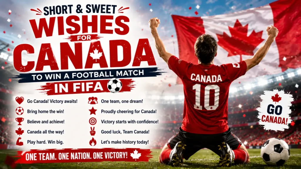 Short & Sweet Wishes for Canada to Win a Football Match in FIFA