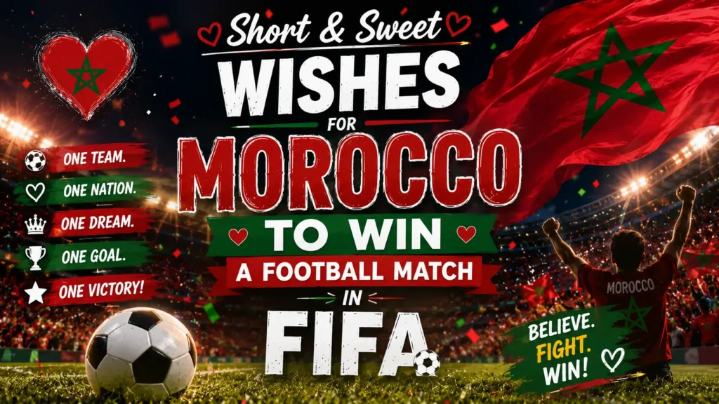 Short & Sweet Wishes for Morocco to Win a Football Match in FIFA