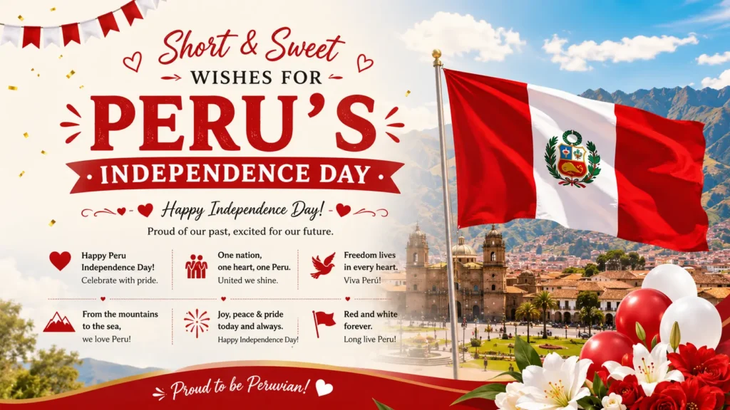 Short & Sweet Wishes for Peru’s Independence Day