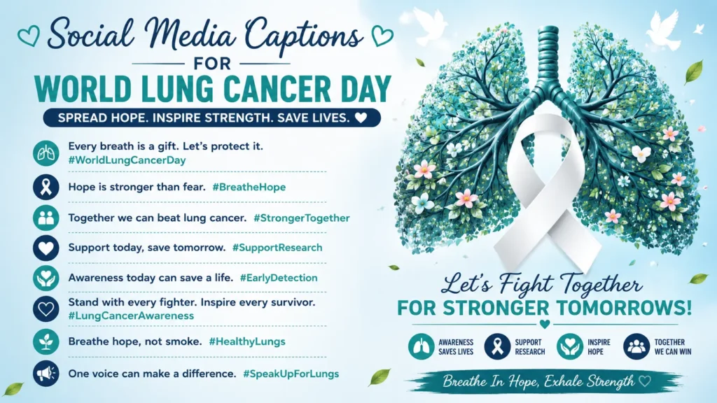 Social Media Captions for World Lung Cancer Day