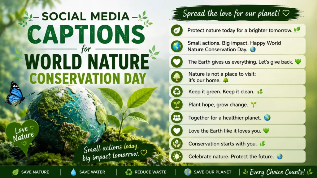 Social Media Captions for World Nature Conservation Day