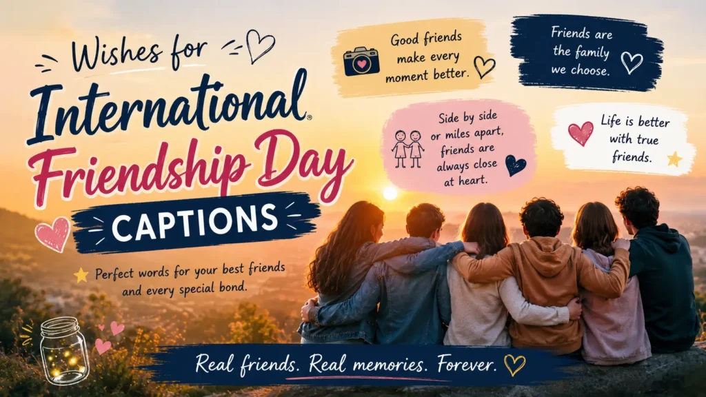 Wishes for International Friendship Day Captions