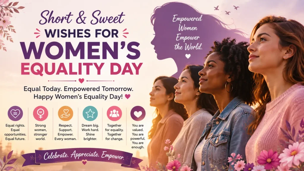 Short and Sweet Wishes for Women's Equality Day