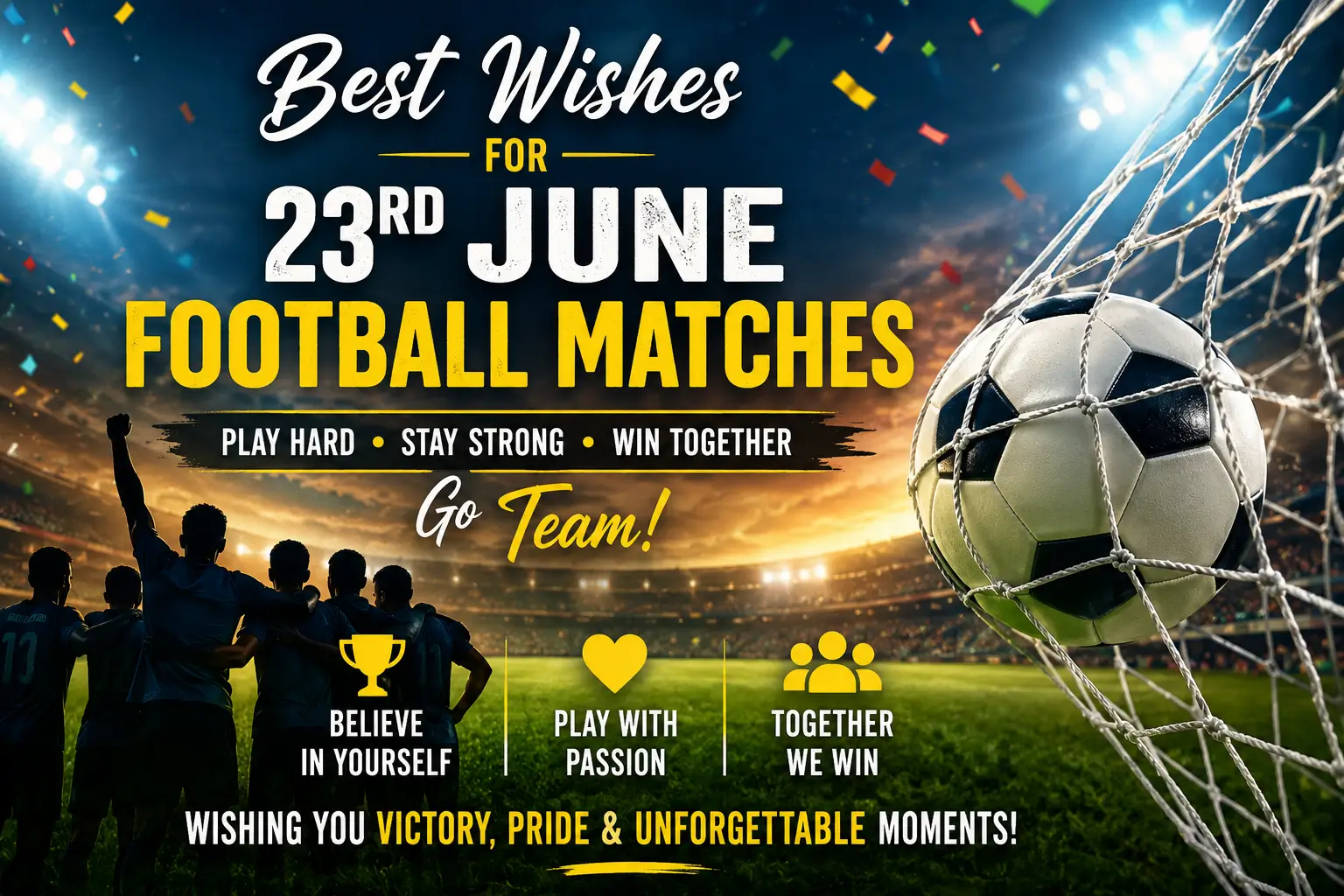 best wishes for 23rd june football matches