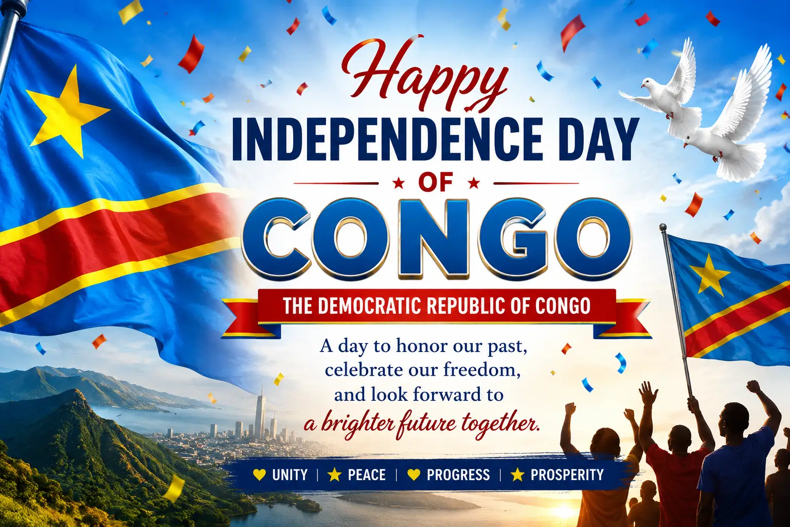 Wishes for Independence Day of Congo