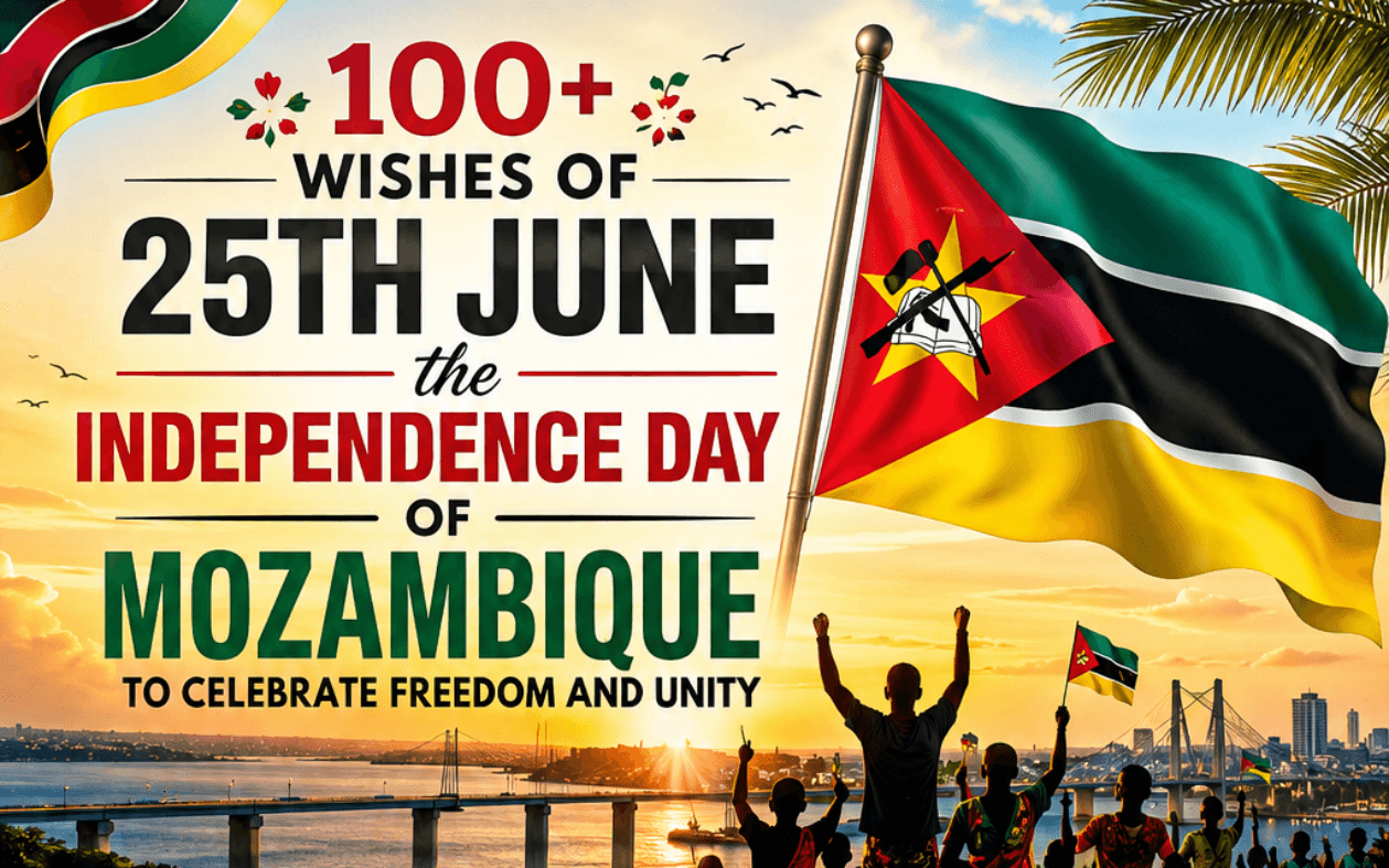 Wishes of 25th June the Independence day of Mozambique