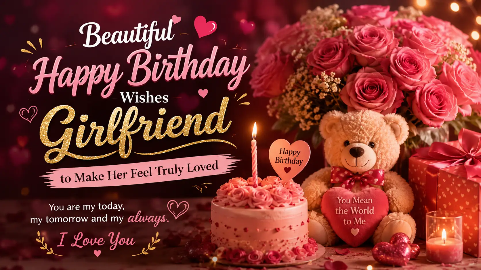 beautiful happy birthday wishes to Girlfriend