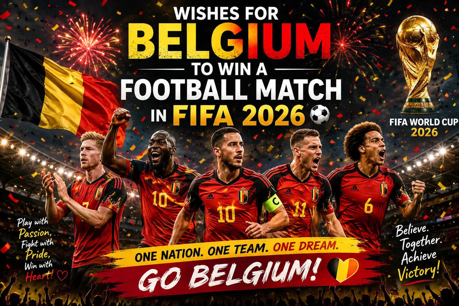 wishes for Belgium to win a football match in FIFA 2026