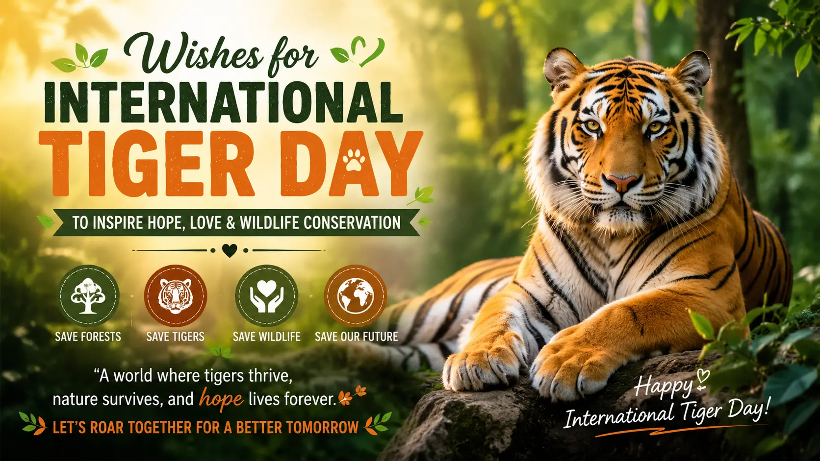 wishes for International Tiger Day