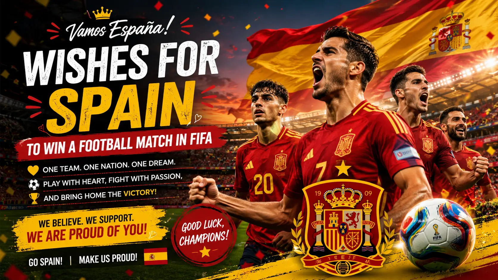 wishes for Spain to win a football match in FIFA