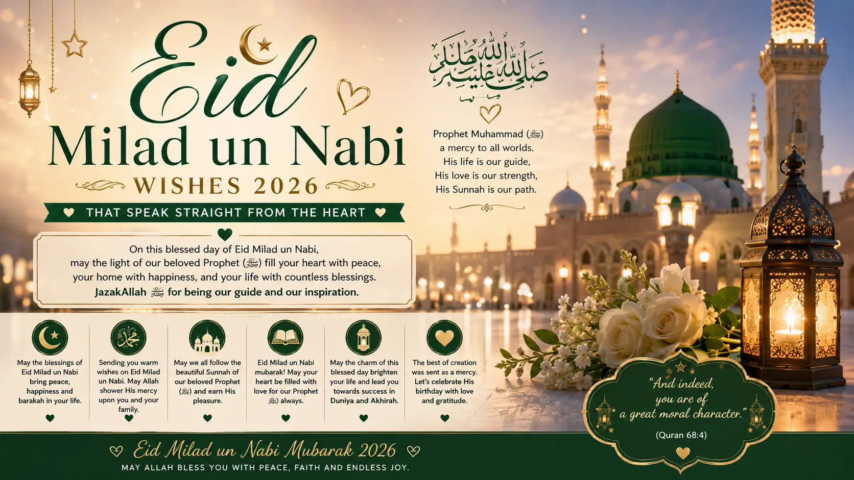 Eid Milad un Nabi Wishes 2026