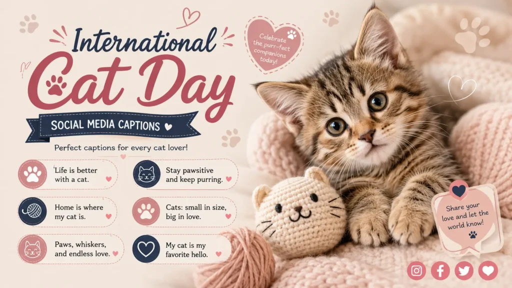 International Cat Day Social Media Captions