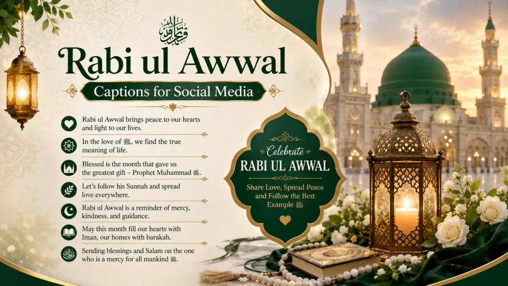 Rabi ul Awwal Captions for Social Media