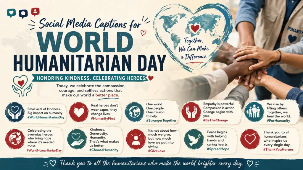 Social Media Captions for World Humanitarian Day
