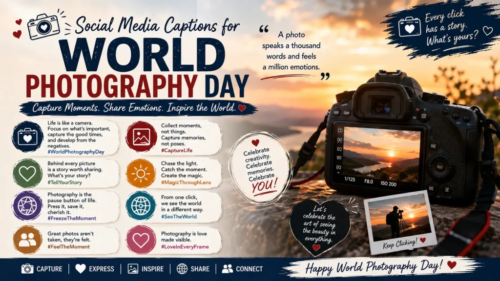 Social Media Captions for World Photography Day